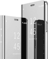 Калъф тефтер огледален CLEAR VIEW за Samsung Galaxy A50 A505F сребрист 